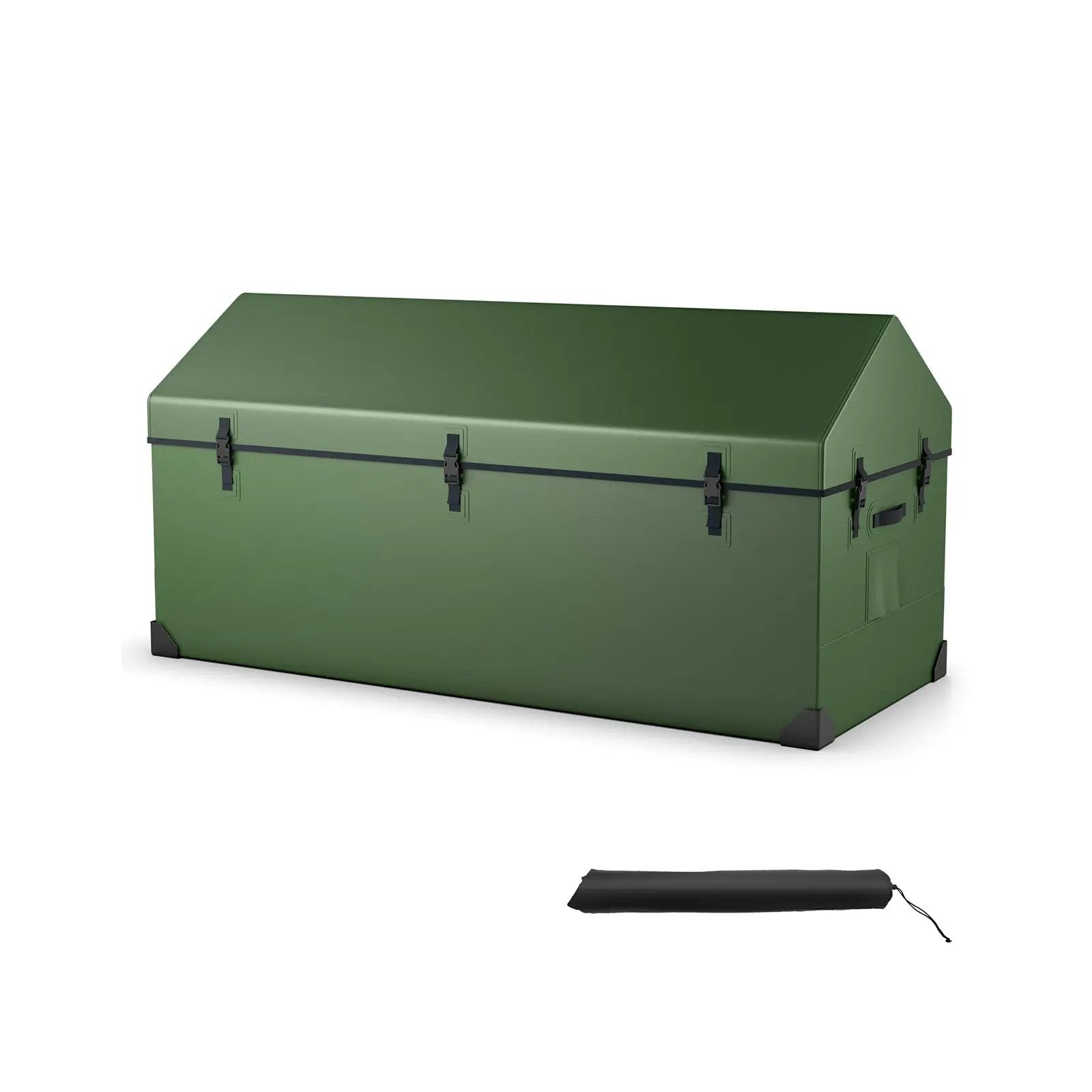 Waterproof Outdoor Storage Box with Ventilated Window Adjustable Snap-Green by DirectDeals
