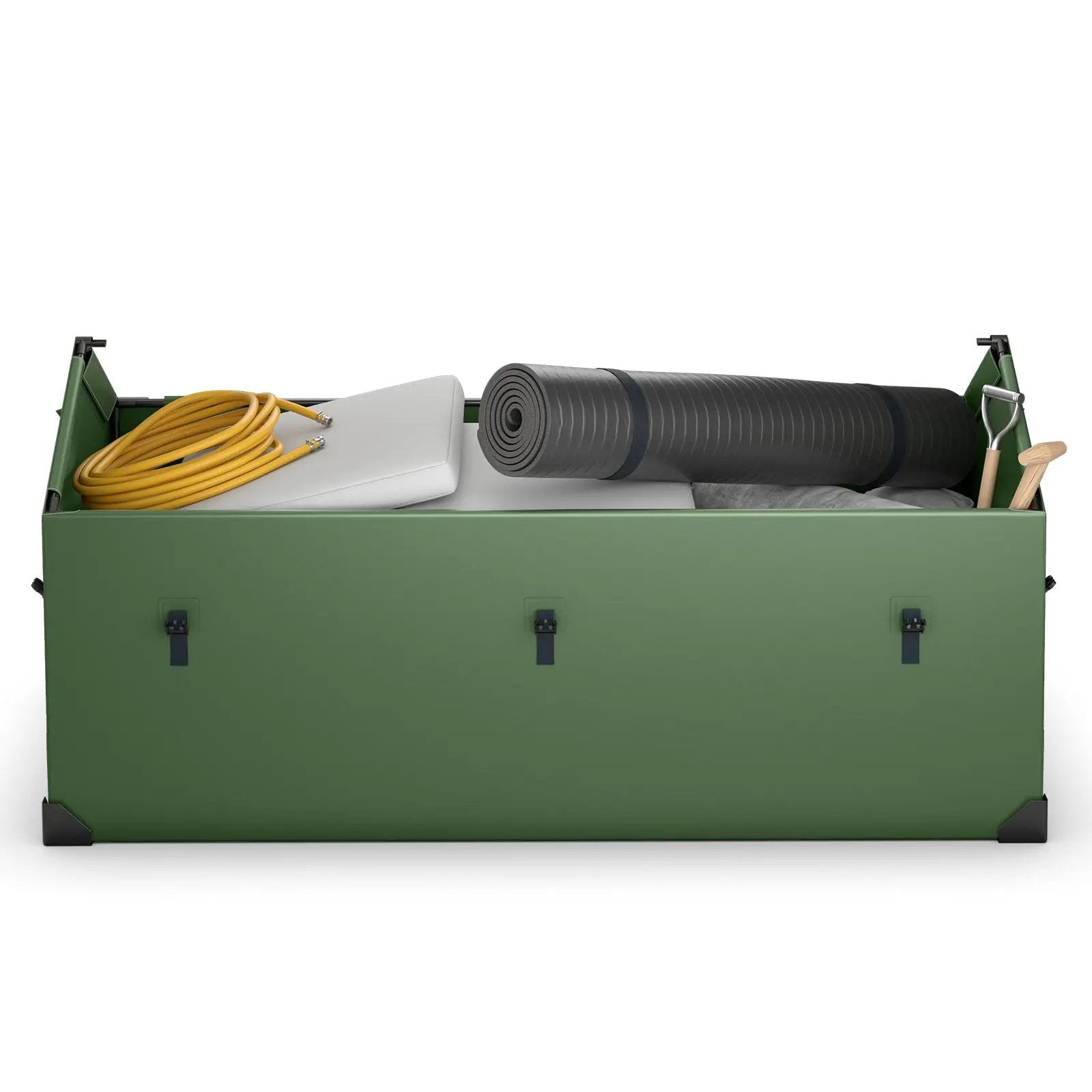 Waterproof Outdoor Storage Box with Ventilated Window Adjustable Snap-Green by DirectDeals