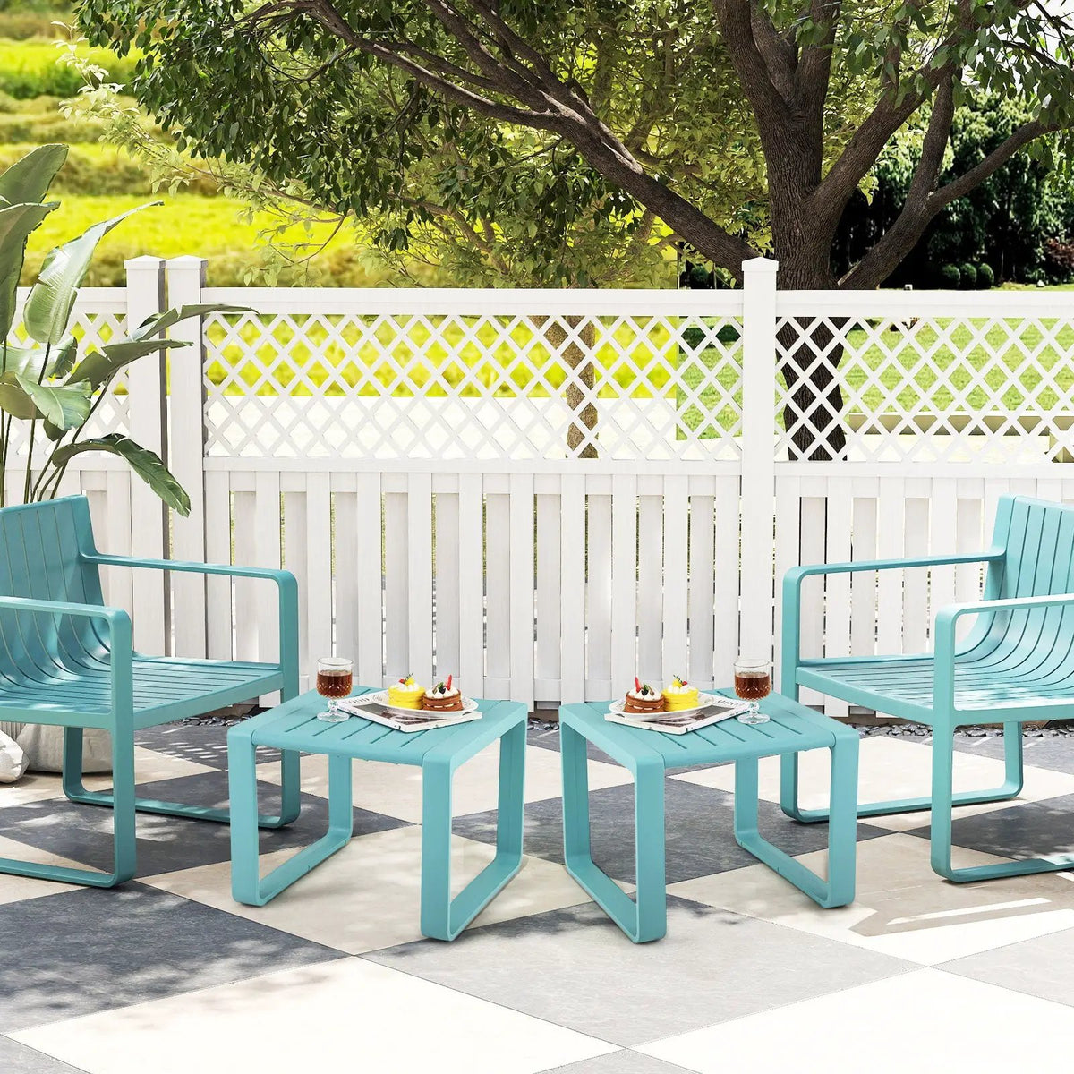 Weather Resistant Adirondack Outdoor Side Table Set of 2, photo 2 of 7