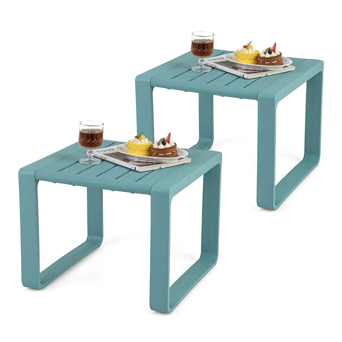 Weather Resistant Adirondack Outdoor Side Table Set of 2, photo 4 of 7