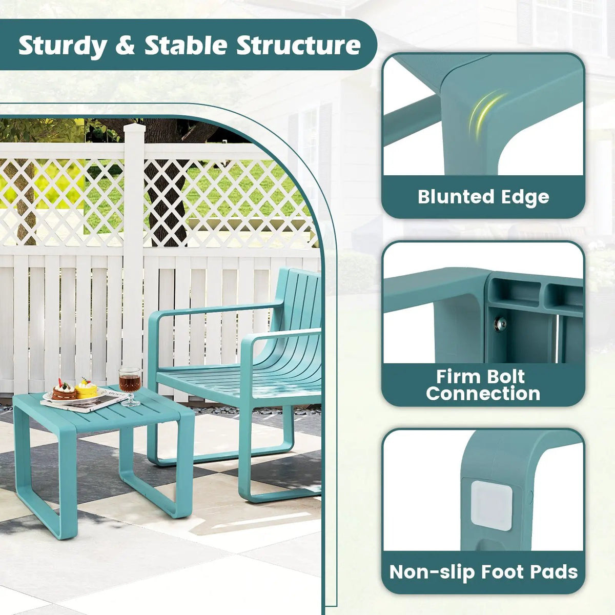 Weather Resistant Adirondack Outdoor Side Table Set of 2, photo 6 of 7