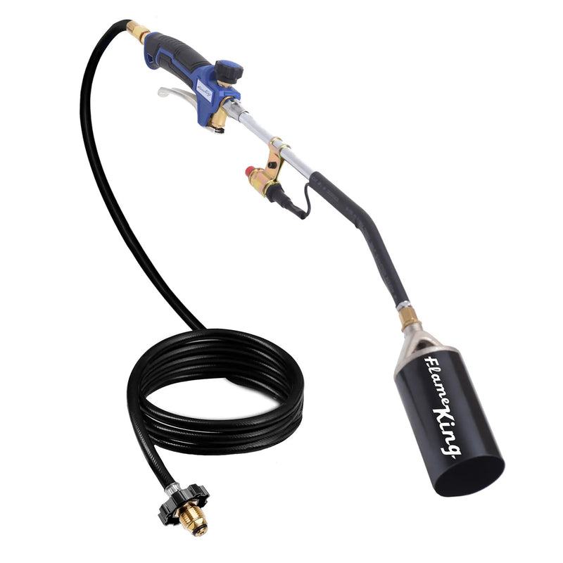 Flame King Auto Ignition Heavy Duty Propane Torch Weed Burner 340,000 BTU with Blast Trigger by Flame King Products