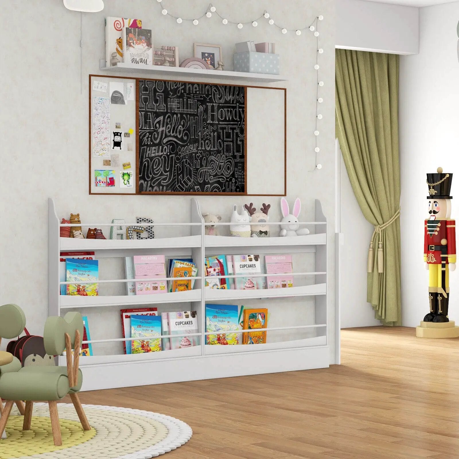 3-Tier Bookshelf with 2 Anti-Tipping Kits for Books and Magazines by DirectDeals