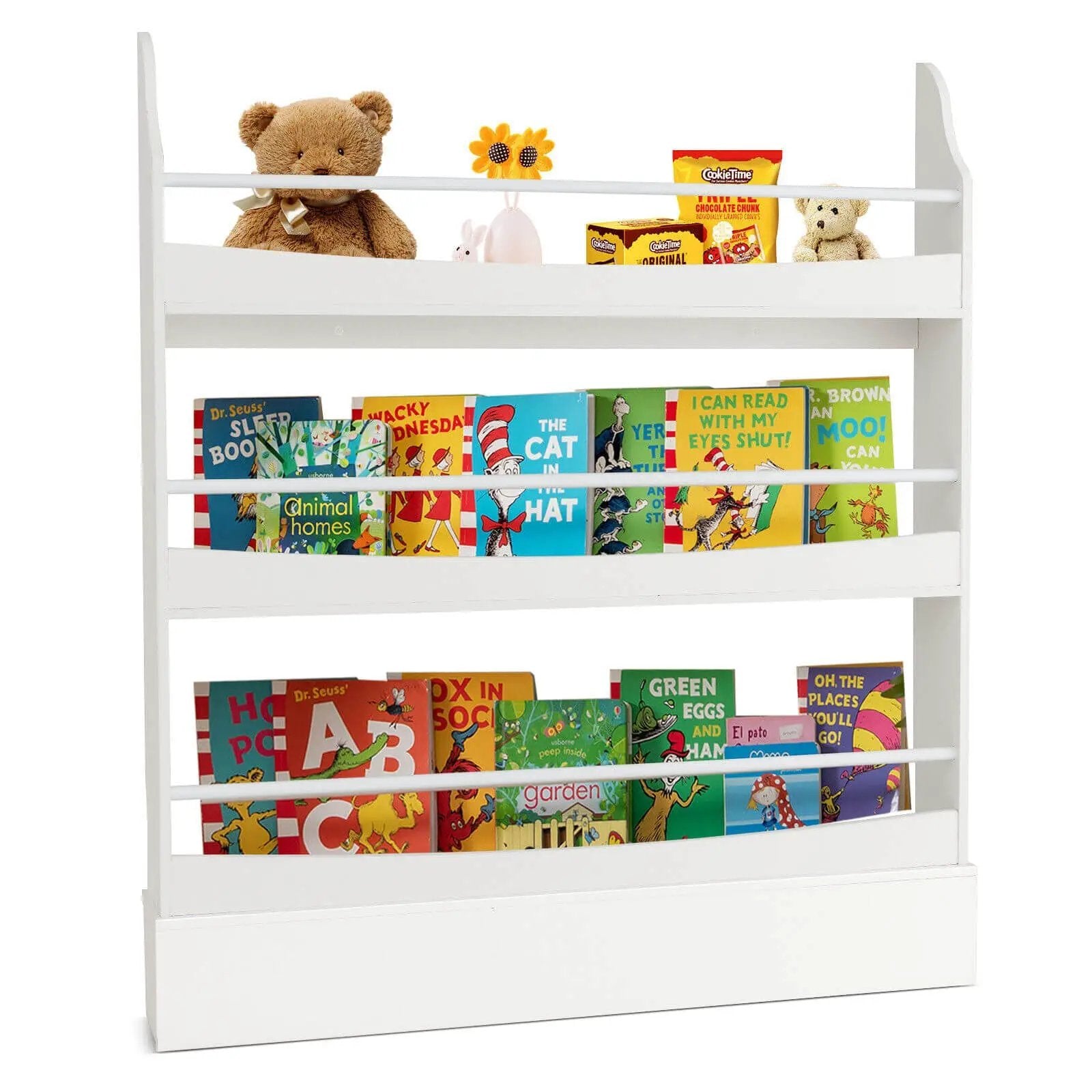 3-Tier Bookshelf with 2 Anti-Tipping Kits for Books and Magazines by DirectDeals