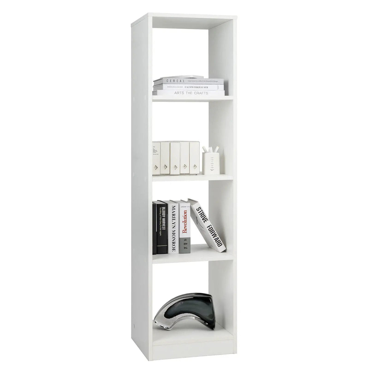 5 Tiers 4-Cube Narrow Bookshelf with 4 Anti-Tipping Kits, photo 9 of 16