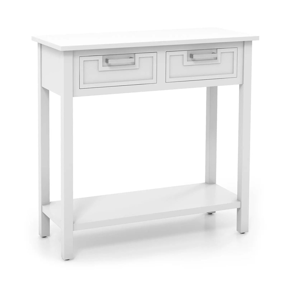 Narrow Console Table with Drawers and Open Storage Shelf, photo 13 of 24