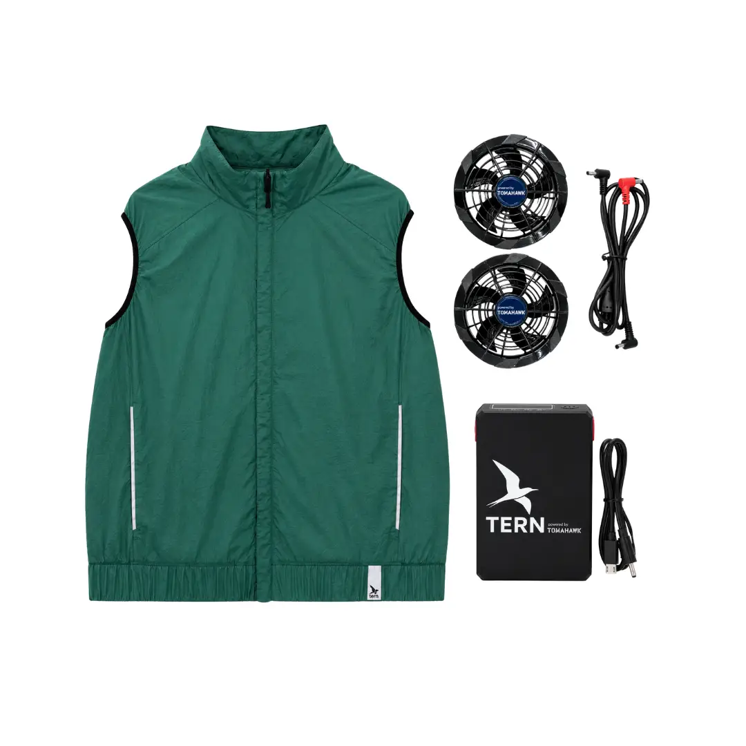 30V Battery-Powered Fan-Cooled Vest Complete Cooling System Kit by Tomahawk Power