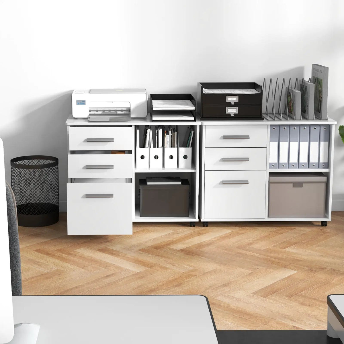 3-Drawer Mobile Lateral File Cabinet Printer Stand, photo 5 of 24
