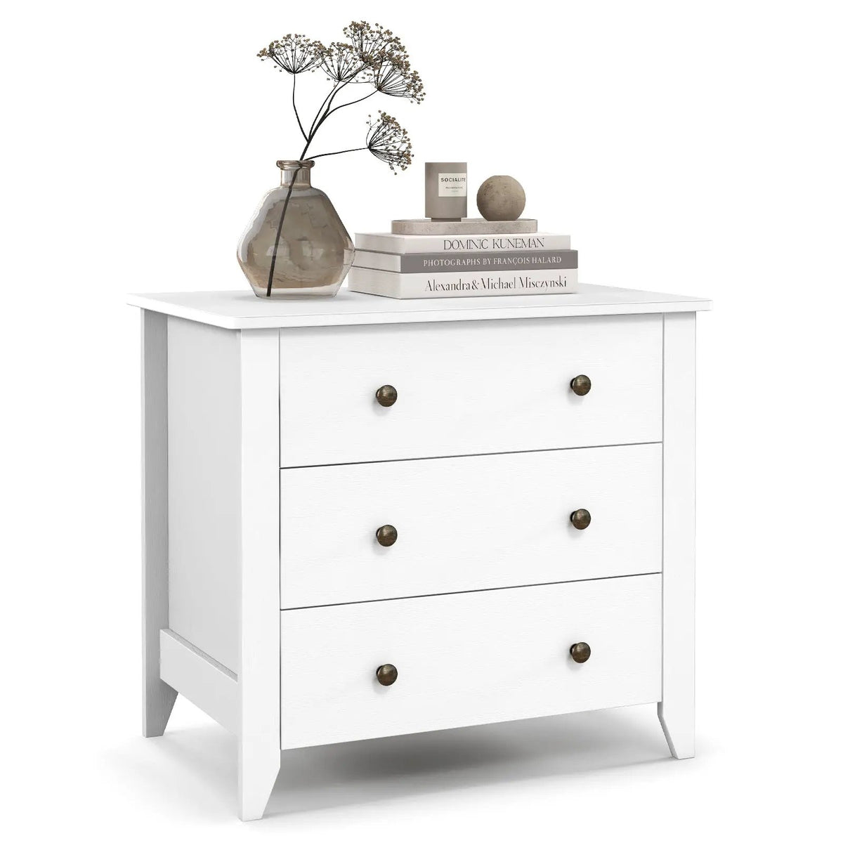 3 Drawer Dresser Chest of Drawers Bedside Table, photo 3 of 13
