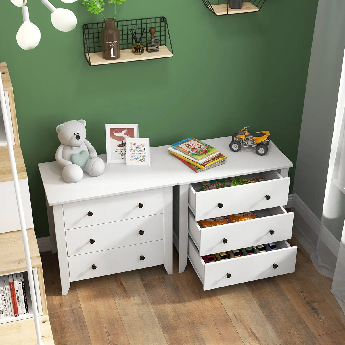 3 Drawer Dresser Chest of Drawers Bedside Table, photo 6 of 13