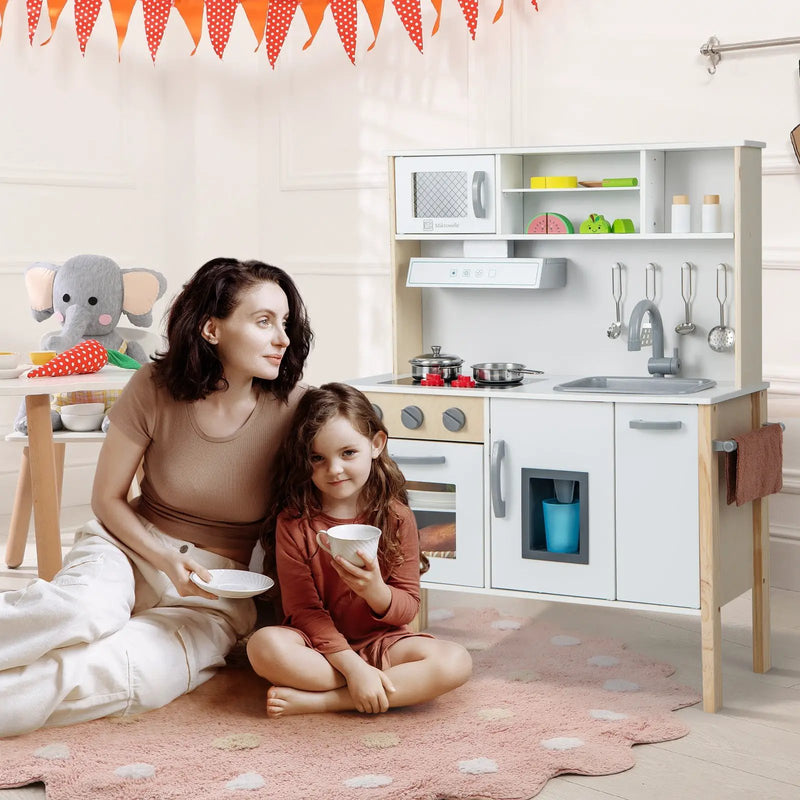 Wooden Pretend Play Kitchen Set for Toddlers by DirectDeals