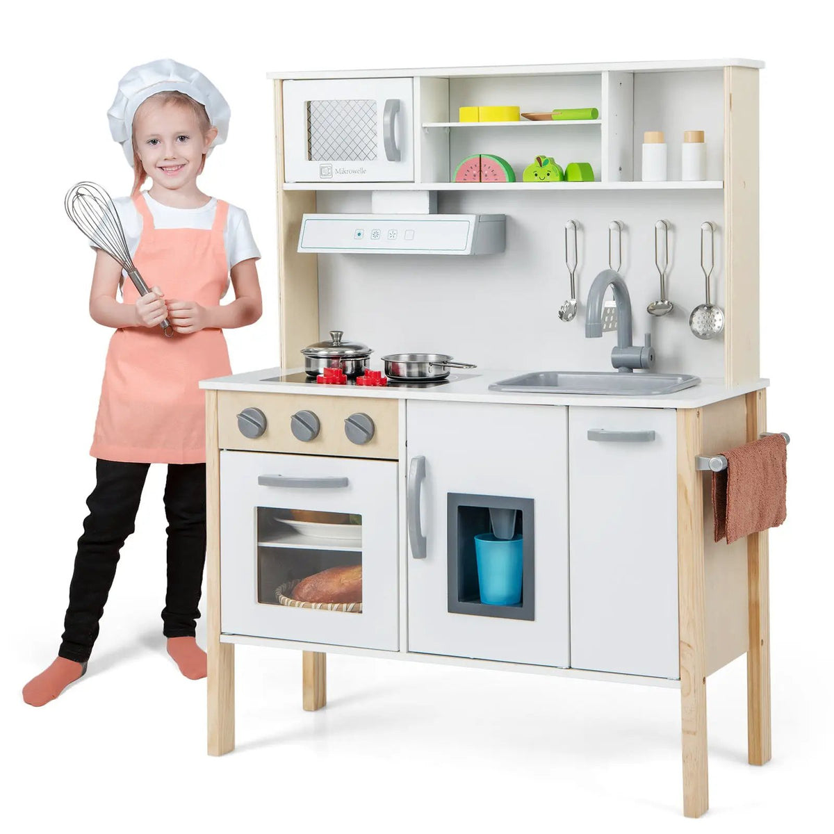 Wooden Pretend Play Kitchen Set for Toddlers, photo 4 of 11