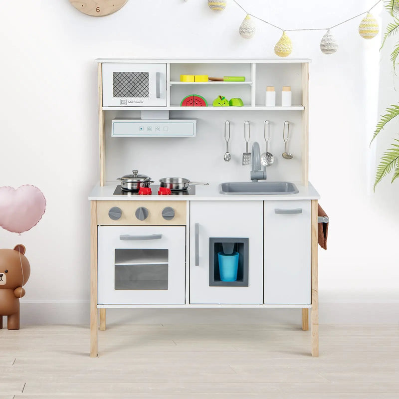 Wooden Pretend Play Kitchen Set for Toddlers by DirectDeals
