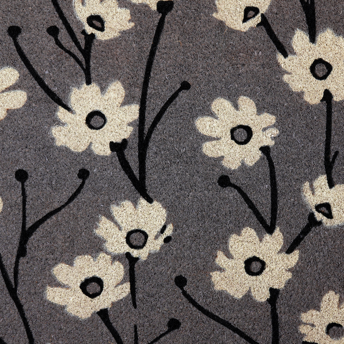 Wild Flowers - Gray Coir Doormat, photo 13 of 22