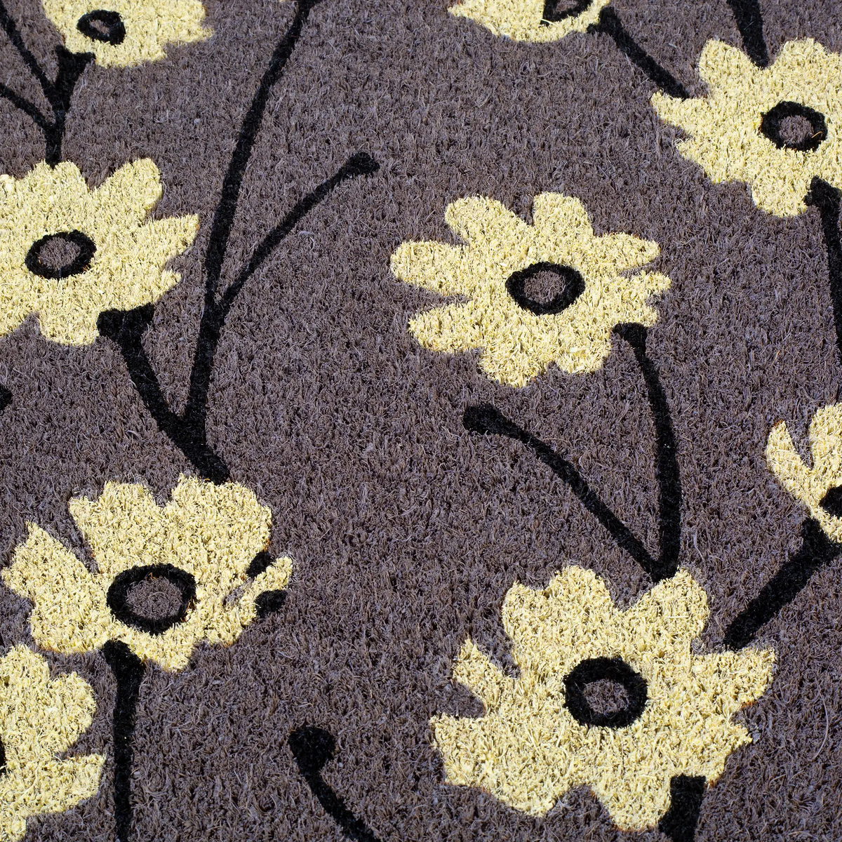 Wild Flowers - Gray Coir Doormat, photo 8 of 22