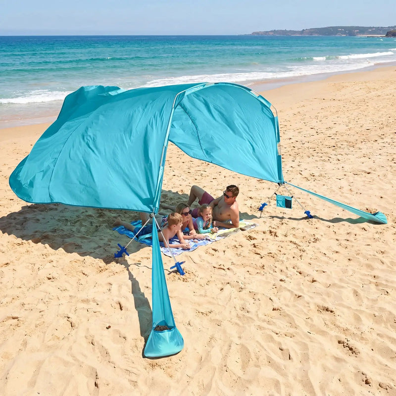 Wind Powered Beach Tent Portable Sun Shelter Canopy for Picnic by DirectDeals