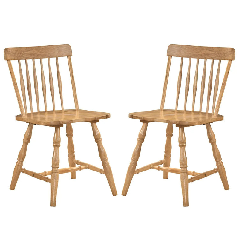 Windsor Dining Chairs Set of 2 with Curved Spindle Back by DirectDeals