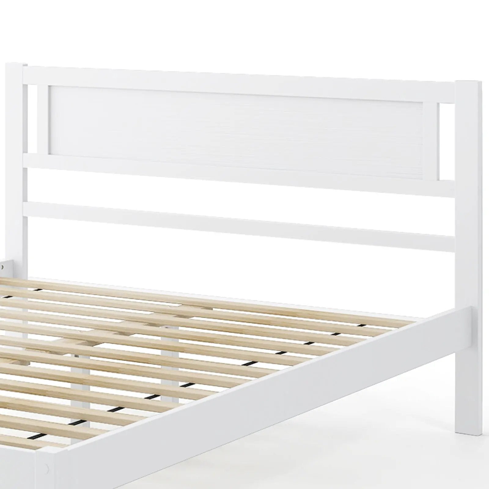 Twin/Full/Queen Size Wood Bed Frame with Headboard and Wooden Slats Support by DirectDeals