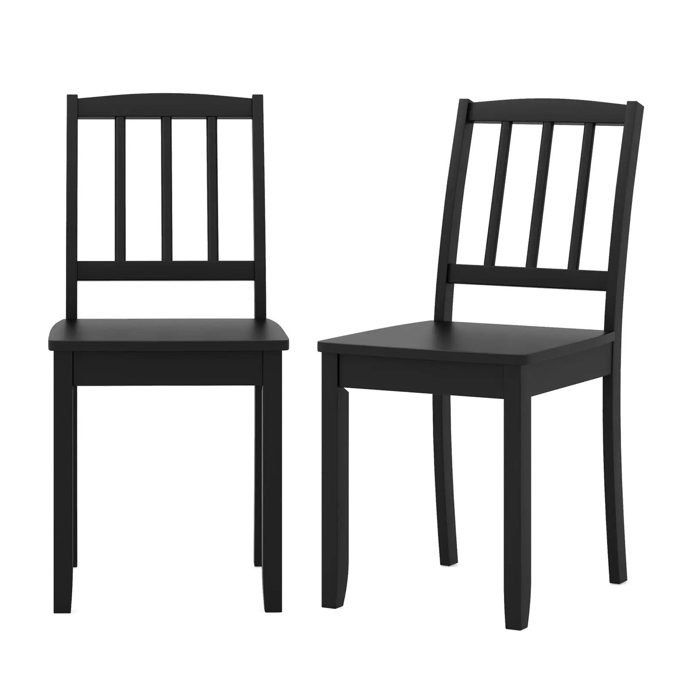 Wood Dining Chair Set of 2 with Rubber Wood Legs by DirectDeals