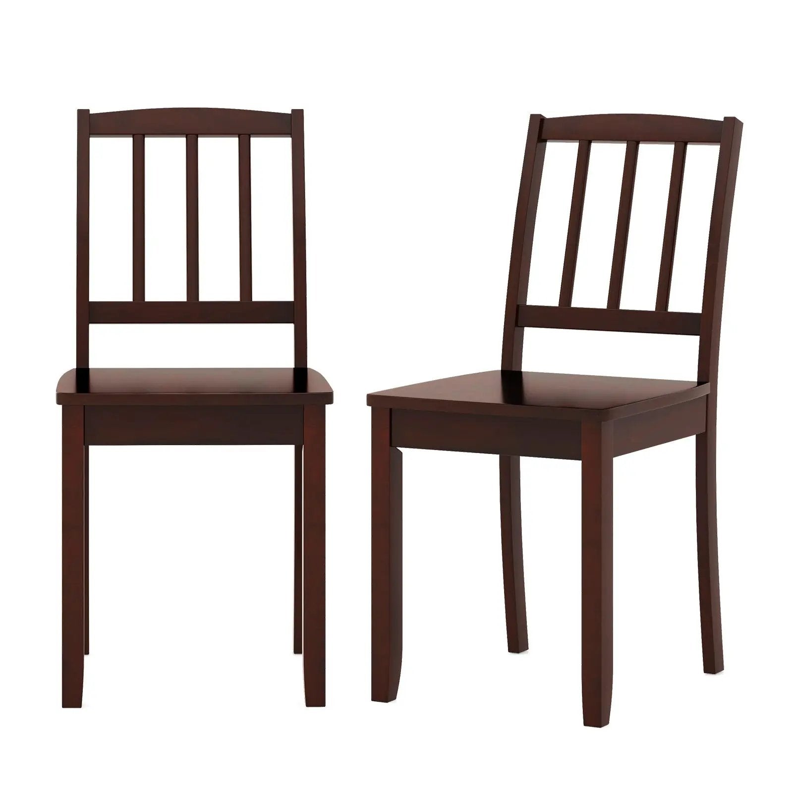 Wood Dining Chair Set of 2 with Rubber Wood Legs by DirectDeals