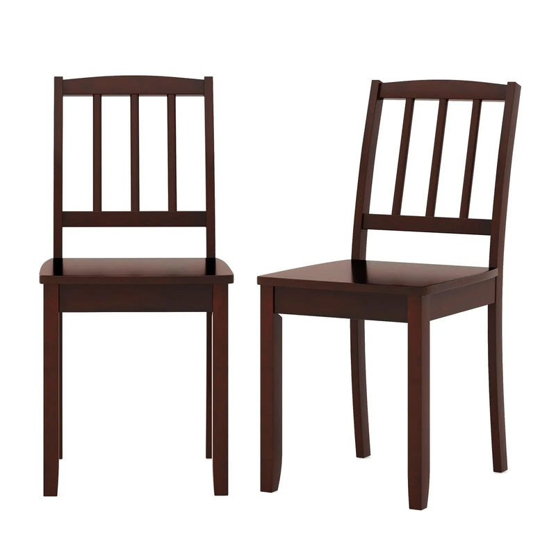 Wood Dining Chair Set of 2 with Rubber Wood Legs by DirectDeals