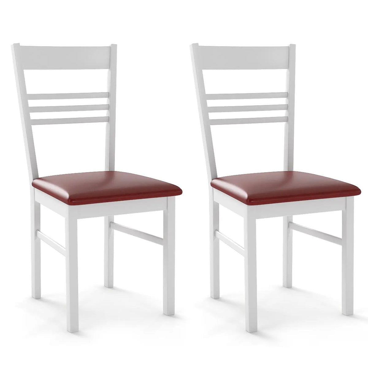 Wood Dining Chairs Set of 2 with Rubber Wood Frame by DirectDeals
