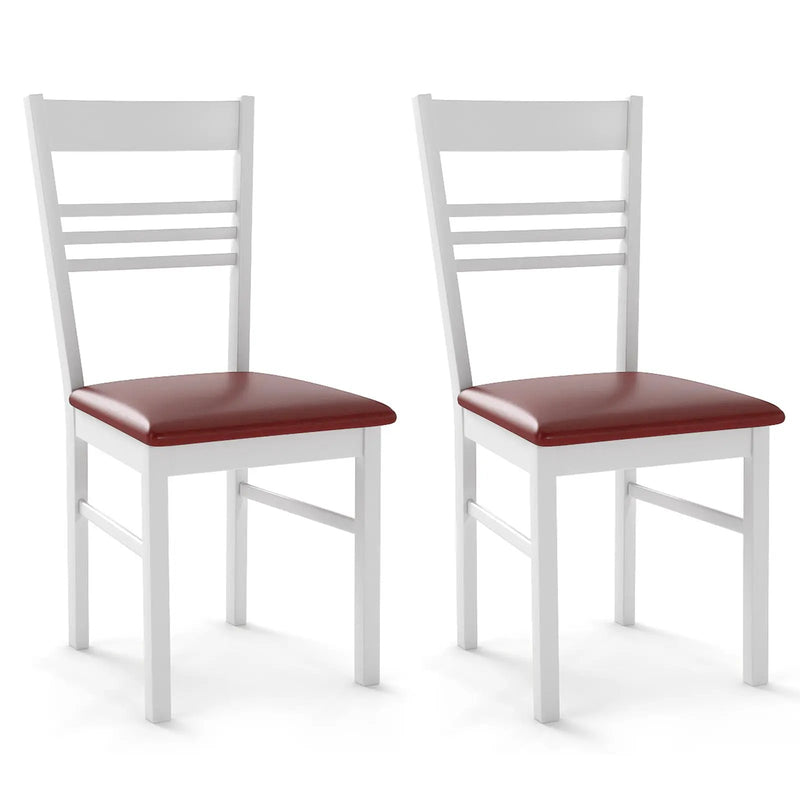 Wood Dining Chairs Set of 2 with Rubber Wood Frame by DirectDeals