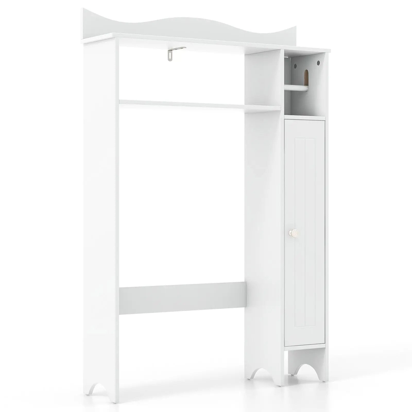 Wood Over the Toilet Bathroom Space Saver with Paper Holder and Shelf by DirectDeals