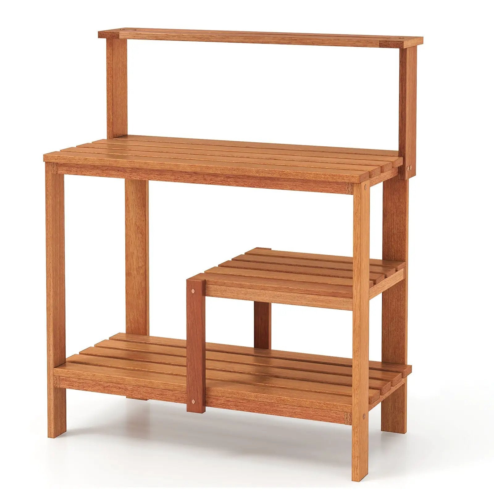 Outdoor Garden Potting Wood Planting Workstation with Open Shelves by DirectDeals