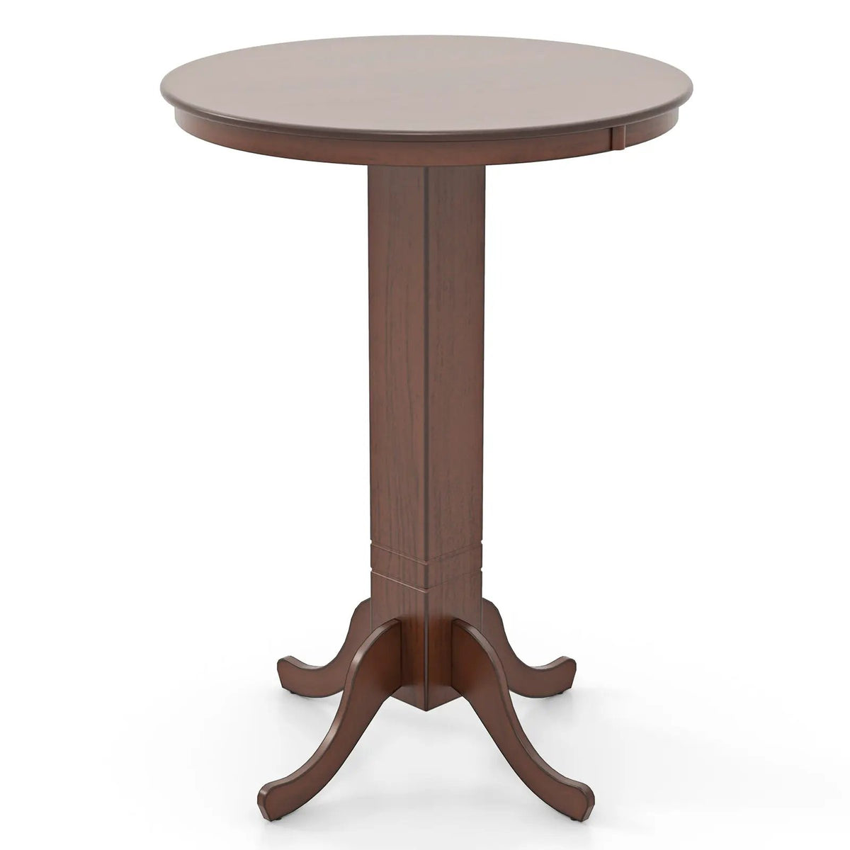 Wood Pub Round Dining Table with Pedestal Base, photo 5 of 15