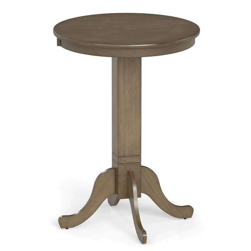 Wood Pub Round Dining Table with Pedestal Base by DirectDeals