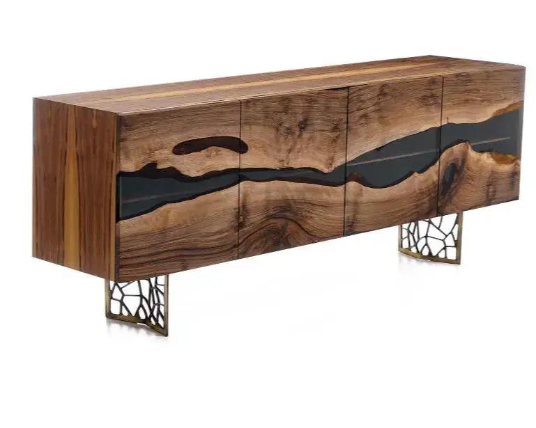 Wood and Resin Dining Room Buffet & Sideboard Table | Voronoi Collection by Gizz
