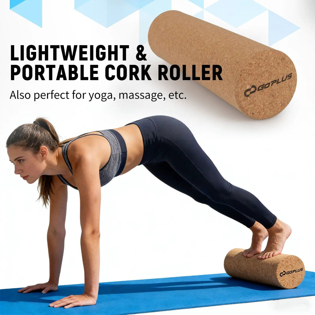 Wooden Balancing Board with Cork Roller and Storage Rack to Exercise, photo 14 of 16