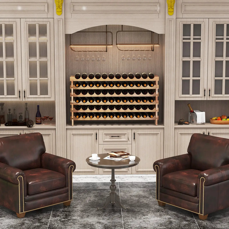 Wooden Bottle Rack Wine Display Shelves for 72 Bottles by DirectDeals