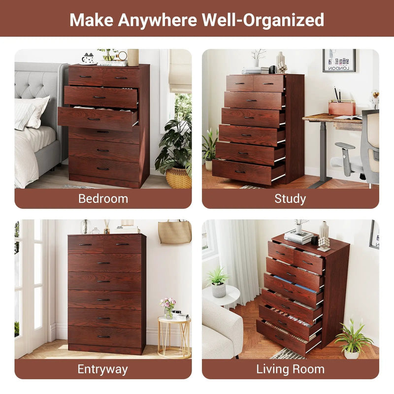 Wooden Chest of Drawers with Anti by DirectDeals