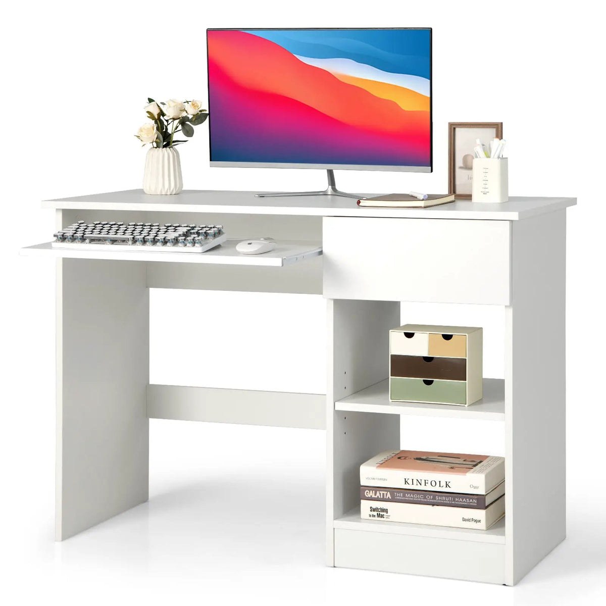 Wooden Computer Desk with CPU Stand, photo 4 of 9