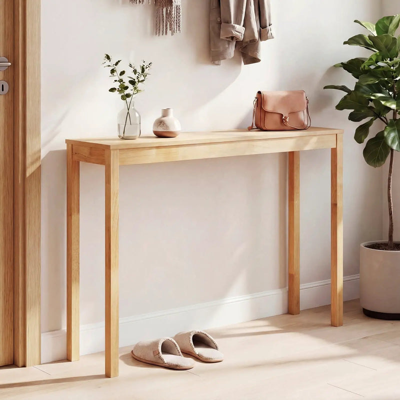 Wooden Console Table Modern Farmhouse Sofa Table with Thickened Top by DirectDeals