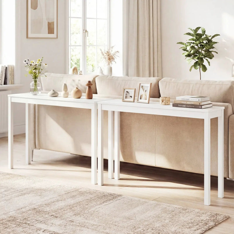 Wooden Console Table Modern Farmhouse Sofa Table with Thickened Top by DirectDeals