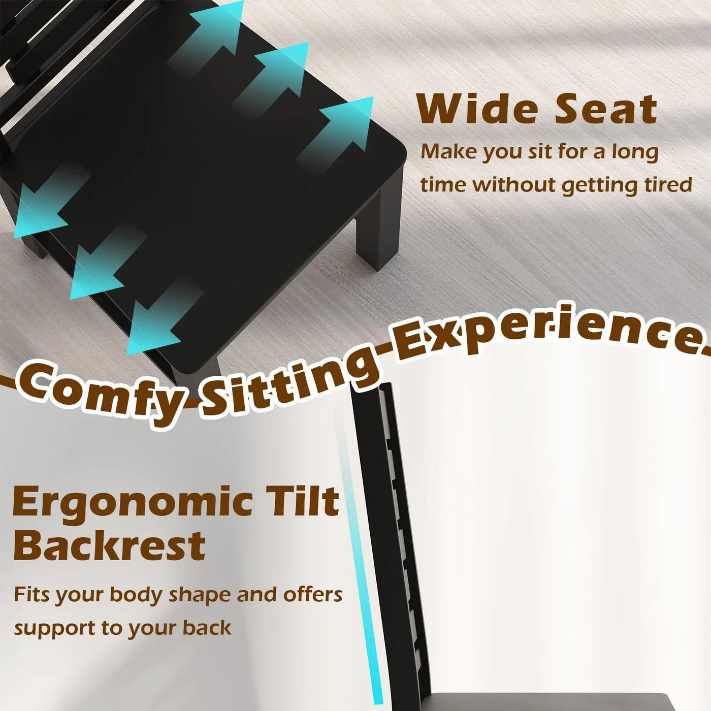 Wooden Dining Chair Set of 2 Solid Rubber Wood Kitchen Chairs by DirectDeals