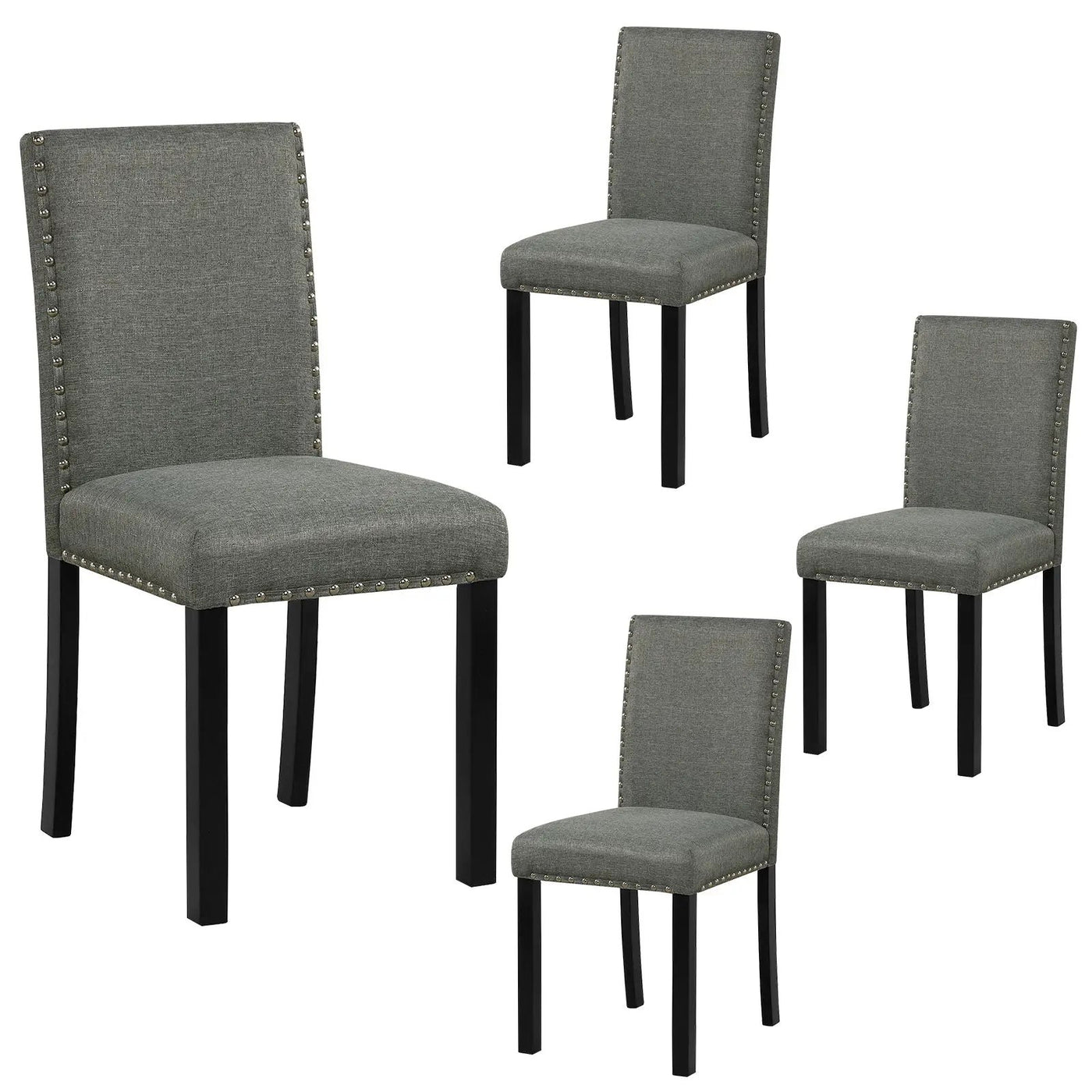 Wooden Dining Chairs Set of 4 with Bent Wood Legs by DirectDeals