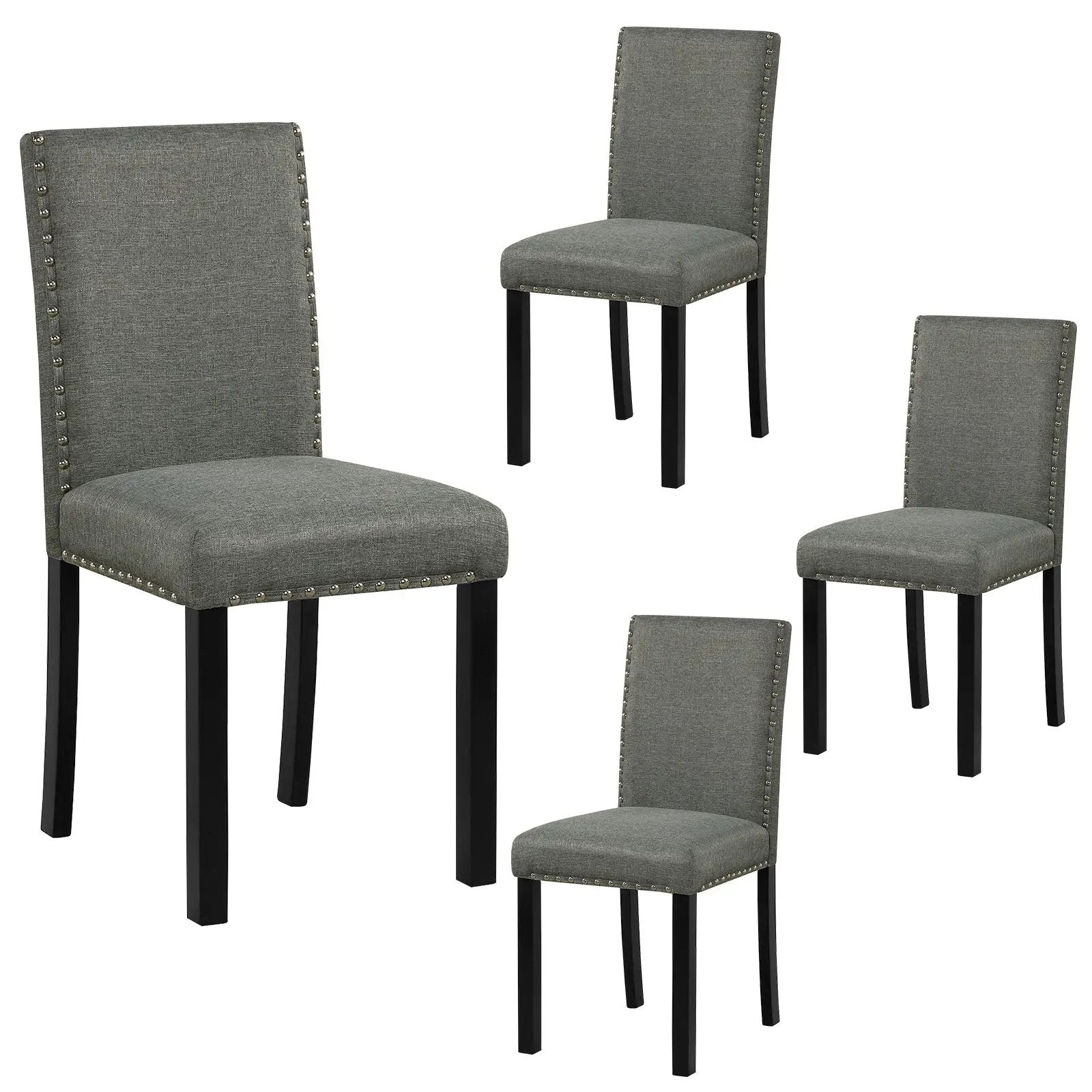 Wooden Dining Chairs Set of 4 with Bent Wood Legs by DirectDeals