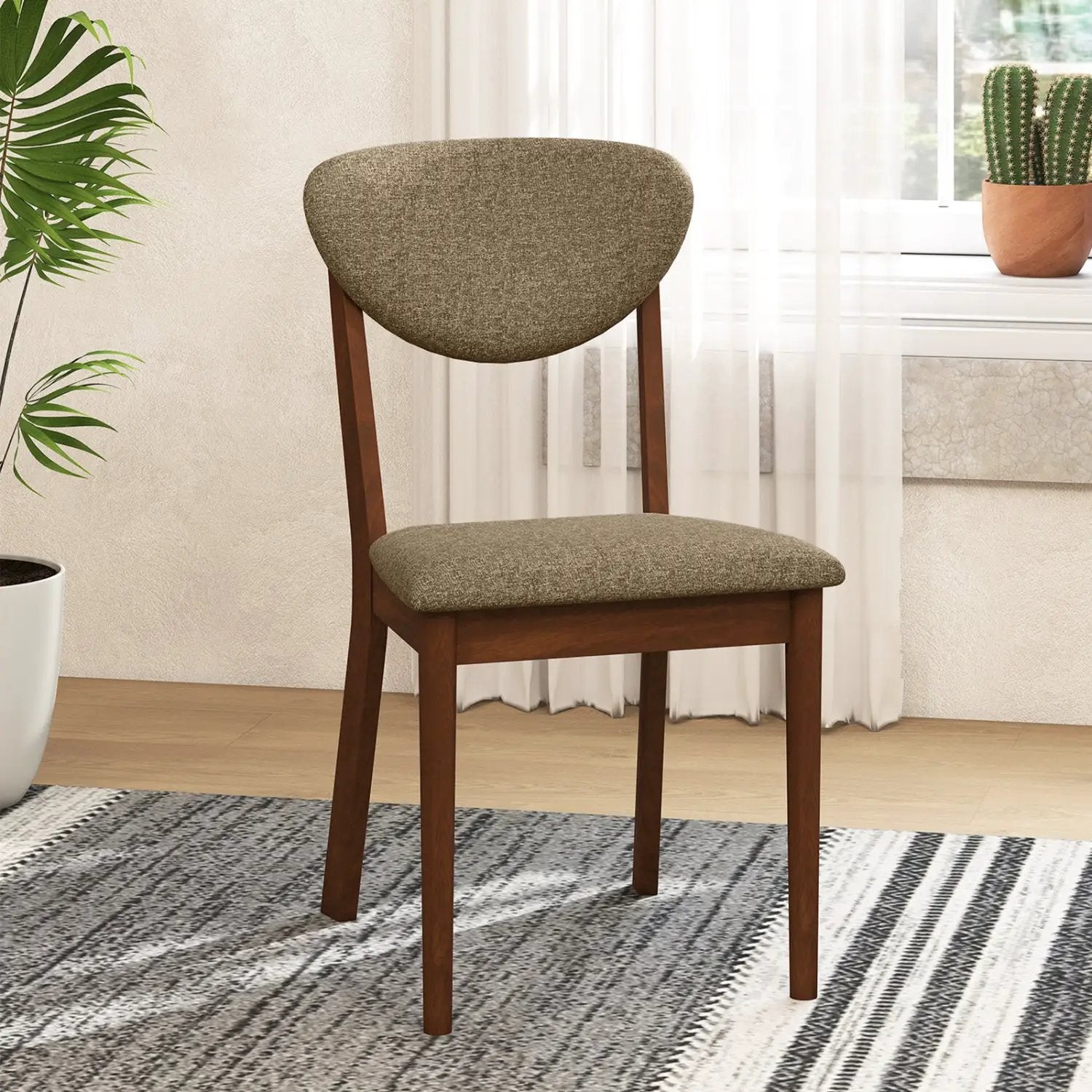 Dining Chairs Set of 4 with Padded Seats and Backrest by DirectDeals