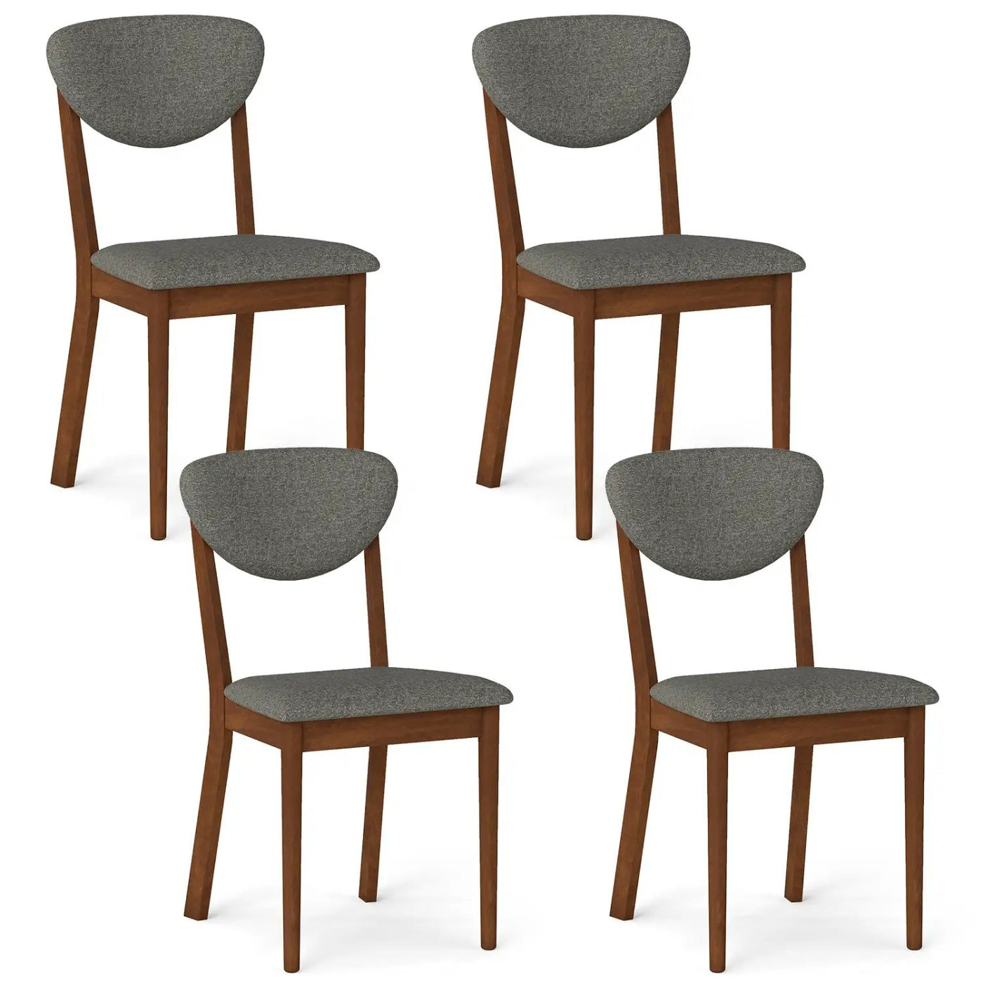 Dining Chairs Set of 4 with Padded Seats and Backrest by DirectDeals