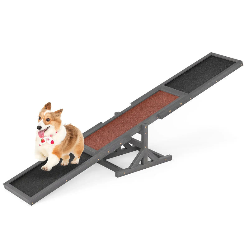 Wooden Dog Agility Seesaw Dog Outdoor Run Game Toy for Obstacle Courses by DirectDeals