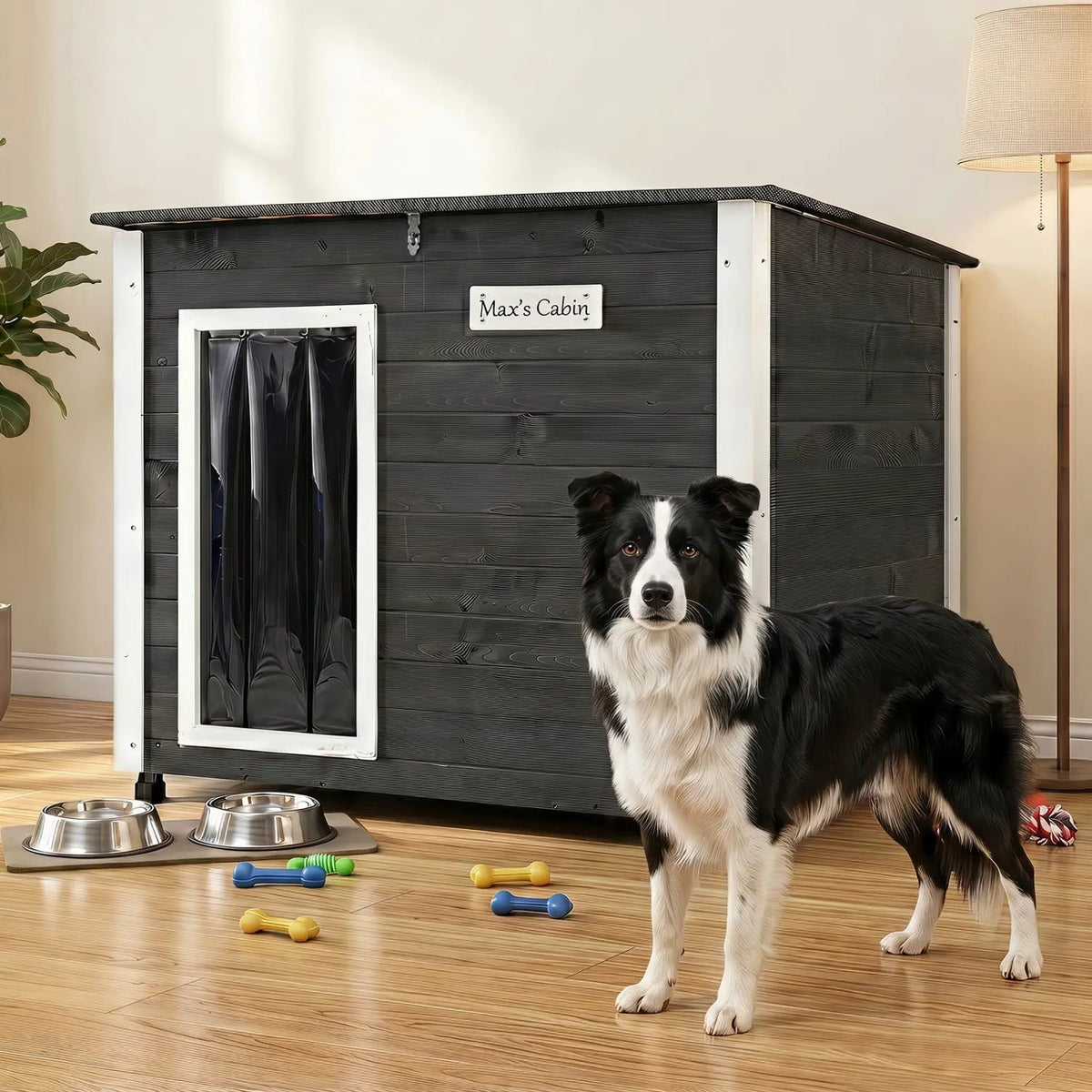 Wooden Dog House Outdoor with Openable Roof - Large, photo 2 of 16