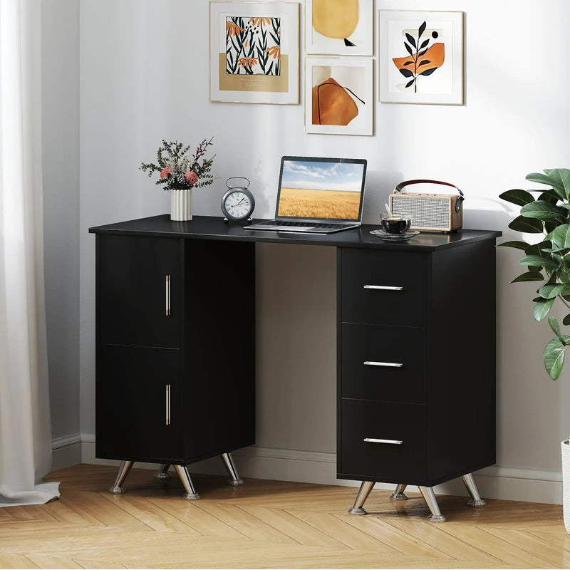 Wooden Manicure Table Nail Desk with Drawers Wrist Rest by DirectDeals