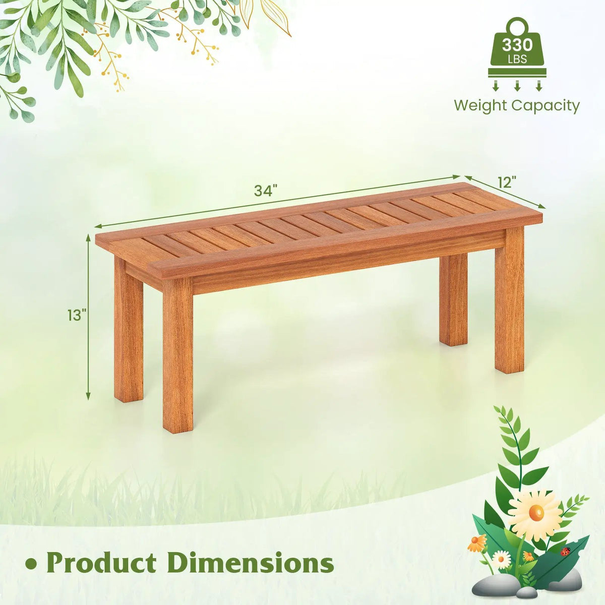 Wooden Plant Stand Outdoor Indoor Solid Wood Flower Pot Holder Display Shelf, photo 5 of 7