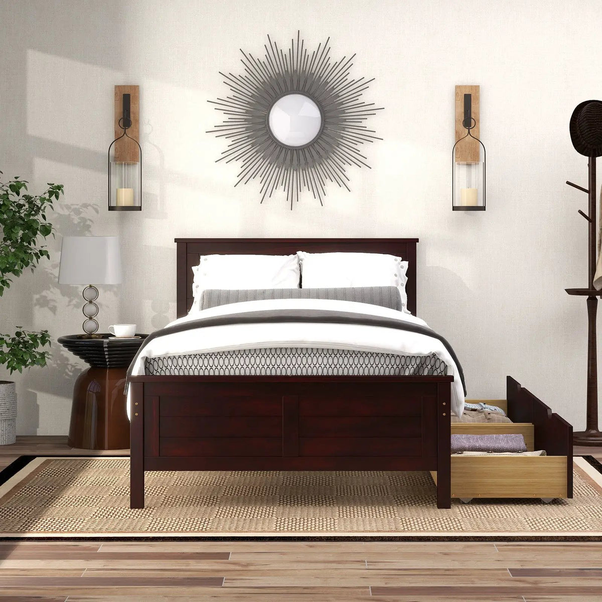 Twin Size Bed Frame with Storage Drawers, photo 5 of 10