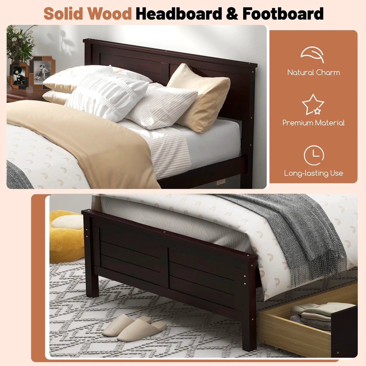 Twin Size Bed Frame with Storage Drawers, photo 6 of 10