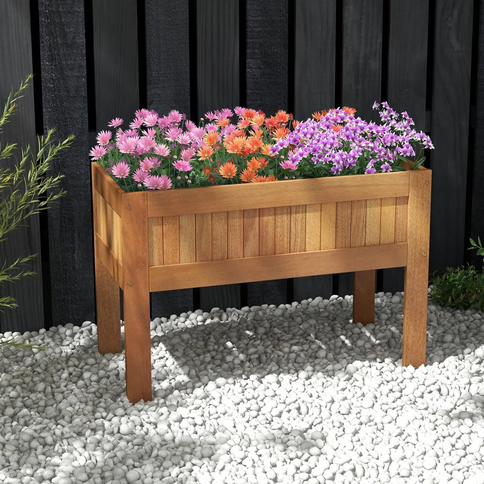 Wooden Raised Garden Bed Solid Wood Elevated Planter Box with Legs by DirectDeals